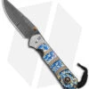 Chris Reeve Large Sebenza 31 Unique Graphic Pyrite Cabochon (3.6" Ladder Damasc)