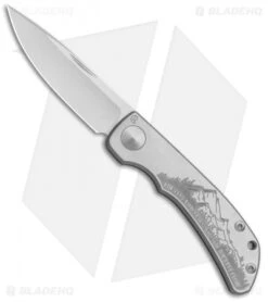 Chris Reeve Custom Impinda Slip Joint Knife Titanium "The Climb"(3.2" Stonewash)