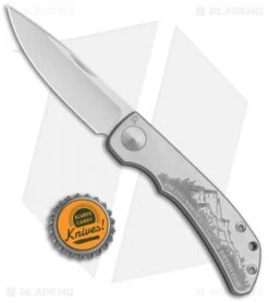 Chris Reeve Custom Impinda Slip Joint Knife Titanium "The Climb"(3.2" Stonewash) -Knives Store Chris Reeve Custom Impinda SJ Ti The Climb SW IMP 1026 BHQ 131979 jr bottlecap