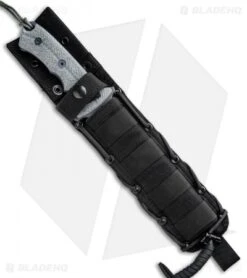 Chris Reeve Knives Green Beret Fixed Blade Knife Black MIcarta (7" Black Serr) 8 Chris Reeve Knives Green Beret Fixed Blade Knife Black MIcarta (7" Black Serr) -Knives Store Chris Reeve Knives Green Beret Black Micarta Gray Serr GB7 1001 BHQ 35862 jr sheath