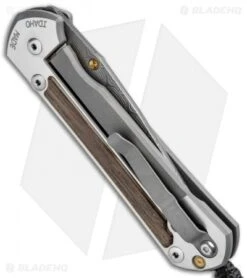 Chris Reeve Large Sebenza 21 Knife W/ Bog Oak Inlays (3.6" Basketweave Dam) -Knives Store Chris Reeve Knives Large Sebenza 21 Bog Oak Inlays Basketweave Damascus L21 1084 BHQ 87899 jr side