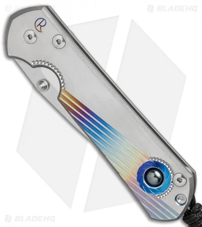 Large Sebenza 21 Unique Graphic Hematite Cobochon Inlay (3.625" Polish) 4 Large Sebenza 21 Unique Graphic Hematite Cobochon Inlay (3.625" Polish) - Image 2