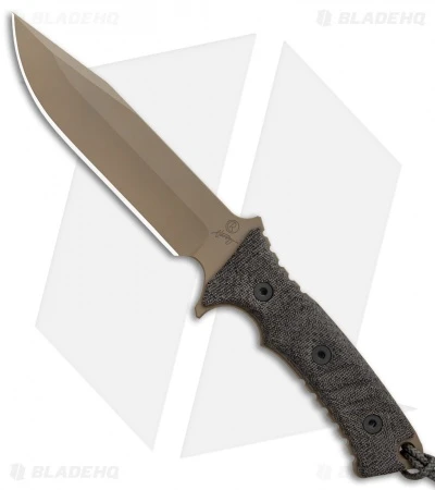 Chris Reeve Knives Pacific Fixed Blade Black Canvas Micarta (6.3" FDE PVD) 2 Chris Reeve Knives Pacific Fixed Blade Black Canvas Micarta (6.3" FDE PVD)