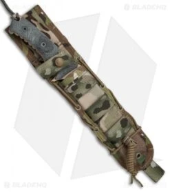 Chris Reeve Knives Pacific Fixed Blade Black Canvas Micarta (6.3" FDE PVD Serr) -Knives Store Chris Reeve Knives Pacific black canvas micarta FDE PVD serr BHQ 67722 er sheath