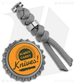 Chris Reeve Knives Sebenza 31 Charcoal Cord Tie Lanyard W/ Silver Bead -Knives Store Chris Reeve Knives Sebenza 31 Charcoal Cord Tie Lanyard Silver Bead S31 7032 BHQ 112801 jr bottlecap