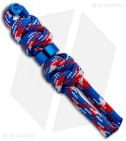 Chris Reeve Knives Small Sebenza 21 Liberty Lanyard W/ Blue Bead