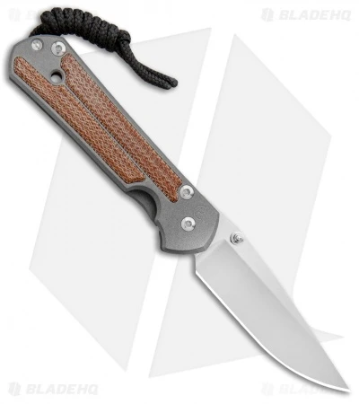 Chris Reeve LH Small Sebenza 21 Drop Point Natural Micarta Inlays (2.9" SW) 3 Chris Reeve LH Small Sebenza 21 Drop Point Natural Micarta Inlays (2.9" SW)