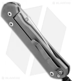 Chris Reeve Large Sebenza 21 Knife CGG "Think Twice Code" (3.625" Stonewash) -Knives Store Chris Reeve Large Sebena 21 CGG Think Twice Code SW BHQ 67738 jr side