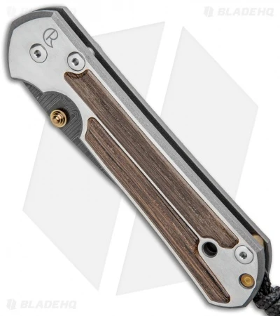 Chris Reeve Large Sebenza 21 Knife W/ Bog Oak Inlays (3.6" Ladder Damascus) 4 Chris Reeve Large Sebenza 21 Knife W/ Bog Oak Inlays (3.6" Ladder Damascus) - Image 2