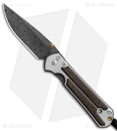 Chris Reeve Large Sebenza 21 Knife W/ Bog Oak Inlays (3.625" Raindrop Damascus) 3 Chris Reeve Large Sebenza 21 Knife W/ Bog Oak Inlays (3.625" Raindrop Damascus)