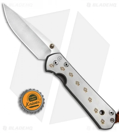 Chris Reeve Large Sebenza 21 Knife CGG Gold Paw Prints (3.625" Satin) *Used* 6 Chris Reeve Large Sebenza 21 Knife CGG Gold Paw Prints (3.625" Satin) *Used* - Image 4