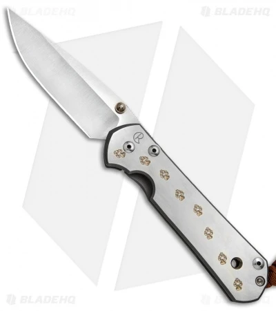 Chris Reeve Large Sebenza 21 Knife CGG Gold Paw Prints (3.625" Satin) *Used* 3 Chris Reeve Large Sebenza 21 Knife CGG Gold Paw Prints (3.625" Satin) *Used*