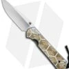 Chris Reeve Large Sebenza 21 Knife CGG Gold Hex (3.625" Stonewash) -Knives Store Chris Reeve Large Sebenza 21 Hex Gold BHQ 67727 jr