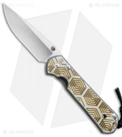 Chris Reeve Large Sebenza 21 Knife CGG Gold Hex (3.625" Stonewash)