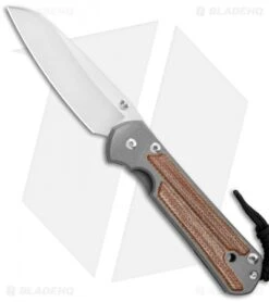 Knives Store 16 Chris Reeve Large Sebenza 21 Insingo Knife W/ Natural Micarta Inlays (3.625" SW)
