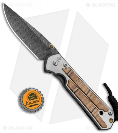 Chris Reeve Large Sebenza 21 Knife W/ Spalted Beech Inlays (3.625" Damascus) 6 Chris Reeve Large Sebenza 21 Knife W/ Spalted Beech Inlays (3.625" Damascus) - Image 4