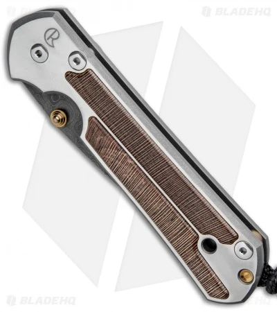 Chris Reeve Large Sebenza 21 Knife W/ Striped Platan Inlays (3.625" Damascus) 4 Chris Reeve Large Sebenza 21 Knife W/ Striped Platan Inlays (3.625" Damascus) - Image 2