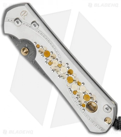 Chris Reeve Large Sebenza 21 Knife Unique Graphic W/Cabochon (Ladder Damascus) 4 Chris Reeve Large Sebenza 21 Knife Unique Graphic W/Cabochon (Ladder Damascus) - Image 2