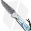 Chris Reeve Large Sebenza 21 Knife Unique Graphic W/Opal Mosaic (Raindrop Dam) -Knives Store Chris Reeve Large Sebenza 21 Unique Graphic Opal Mosaic Raindrop Damascus BHQ 109164 jr