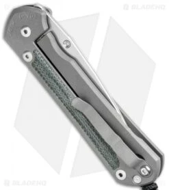 Chris Reeve Large Sebenza 31 Frame Lock Knife Black Micarta (3.625" Stonewash) -Knives Store Chris Reeve Large Sebenza 31 Black Micarta SW BHQ 98936 jr side