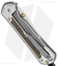 Chris Reeve Large Sebenza 31 Bog Oak Double Thumb Lug (3.6" Satin) -Knives Store Chris Reeve Large Sebenza 31 Bog Oak Double Thumb Lug Satin BHQ 98950 jr side