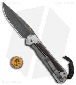 Chris Reeve Large Sebenza 31 LH Bog Oak (3.6" Damascus) -Knives Store Chris Reeve Large Sebenza 31 Bog Oak Ladder Damascus Left Hand BHQ 98953 td size