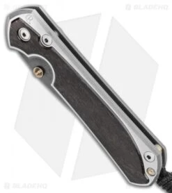 Chris Reeve Large Sebenza 31 Inlay Bog Oak (3.6" Raindrop Damascus) -Knives Store Chris Reeve Large Sebenza 31 Bog Oak Raindrop Damascus BHQ 98955 LS Spine