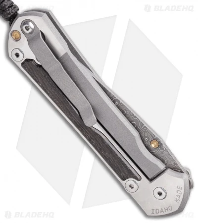 Chris Reeve Left-Hand Large Sebenza 31 Bog Oak (3.625" Raindrop Damascus) 5 Chris Reeve Left-Hand Large Sebenza 31 Bog Oak (3.625" Raindrop Damascus) - Image 3