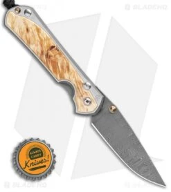 Chris Reeve Large Sebenza 31 Box Elder Ladder Damascus Left-Hand (3.625") -Knives Store Chris Reeve Large Sebenza 31 Box Elder Ladder Damascus Left Hand BHQ 98959 LS Bottlecap
