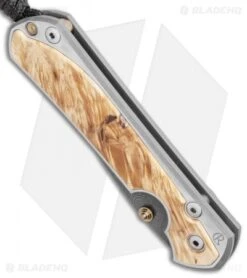 Chris Reeve Large Sebenza 31 Box Elder Ladder Damascus Left-Hand (3.625") -Knives Store Chris Reeve Large Sebenza 31 Box Elder Ladder Damascus Left Hand BHQ 98959 LS Spine