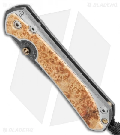 Chris Reeve Large Sebenza 31 Inlay Box Elder (3.6" Raindrop Damascus) 4 Chris Reeve Large Sebenza 31 Inlay Box Elder (3.6" Raindrop Damascus) - Image 2