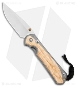 Chris Reeve Large Sebenza 31 Frame Lock Knife Box Elder Burl (3.625" SW)