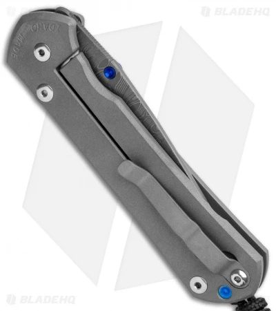 Chris Reeve Large Sebenza 31 Frame Lock Knife Titanium (3.625" Ladder Damascus) 5 Chris Reeve Large Sebenza 31 Frame Lock Knife Titanium (3.625" Ladder Damascus) - Image 3