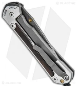 Chris Reeve Large Sebenza 31 Knife Macassar Ebony (3.6" Boomerang Damascus) -Knives Store Chris Reeve Large Sebenza 31 Macassar Ebony Bommerang Damascus BHQ 118843 jr side