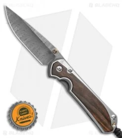 Chris Reeve Large Sebenza 31 Macassar Inlay (3.6" Ladder Damascus) -Knives Store Chris Reeve Large Sebenza 31 Macassar Ebony Ladder Damascus BHQ 98968 LS Bottelcap