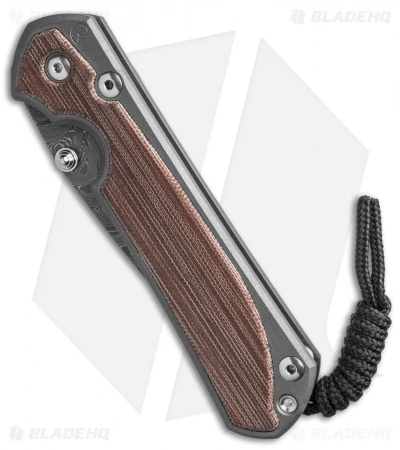 Chris Reeve Large Sebenza 31 Natural Micarta Boomerang Damascus Double Lug 4 Chris Reeve Large Sebenza 31 Natural Micarta Boomerang Damascus Double Lug - Image 2