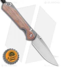 Chris Reeve Left-Hand Large Sebenza 31 Knife Natural Micarta (3.625" Stonewash) -Knives Store Chris Reeve Large Sebenza 31 Natural Micarta Left Hand BHQ 98934 LS Bottlecap