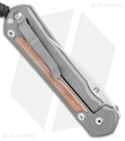 Chris Reeve Left-Hand Large Sebenza 31 Knife Natural Micarta (3.625" Stonewash) -Knives Store Chris Reeve Large Sebenza 31 Natural Micarta Left Hand BHQ 98934 LS Side