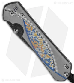 Chris Reeve Large Sebenza 31 Unique BS19 "A" (3.6" Ladder Damascus) -Knives Store Chris Reeve Large Sebenza 31 Unique Graphic BS19 A BHQ 142705 td spine