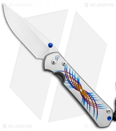 Chris Reeve Large Sebenza 31 Knife Unique Graphic Blue Swirl (3.6" Satin) 3 Chris Reeve Large Sebenza 31 Knife Unique Graphic Blue Swirl (3.6" Satin)