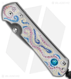 Chris Reeve Large Sebenza 31 Unique Graphic Triple Mosaic Opal (3.6" Raindrop) -Knives Store Chris Reeve Large Sebenza 31 Unique Graphic Triple Mosaic Opal D Raindrop Damascus BHQ 113457 jr spine