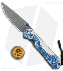 Chris Reeve Large Sebenza 31 Unique Graphic Triple Mosaic Opal Blue (3.6" Rain.) -Knives Store Chris Reeve Large Sebenza 31 Unique Graphic Triple Mosaic Raindrop Damascus BHQ 144654 jr bottlecap