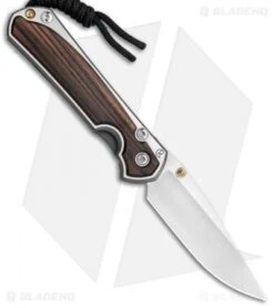 Chris Reeve Left-Hand Small Sebenza 31 Knife Macassar Ebony (2.94" Stonewash)