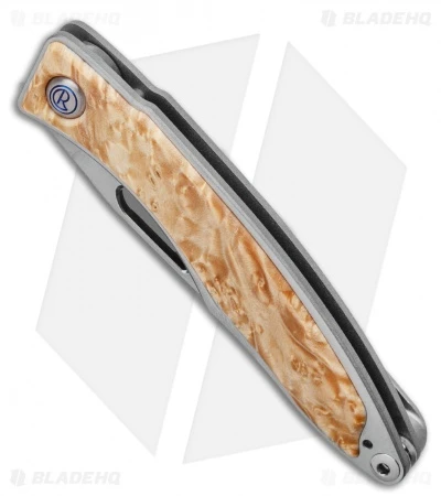 Chris Reeve Mnandi Knife Box Elder Burl (2.75" Satin S45VN) 4 Chris Reeve Mnandi Knife Box Elder Burl (2.75" Satin S45VN) - Image 2