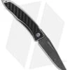 Chris Reeve Mnandi Left Handed Knife Carbon Fiber (2.75" Basketweave Damascus) -Knives Store Chris Reeve Mnandi Left Handed Carbon Fiber Basketweave Damascus BHQ 90356 er open side