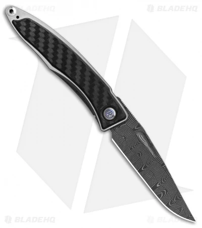 Chris Reeve Mnandi Left Handed Knife Carbon Fiber (2.75" Basketweave Damascus) 3 Chris Reeve Mnandi Left Handed Knife Carbon Fiber (2.75" Basketweave Damascus)