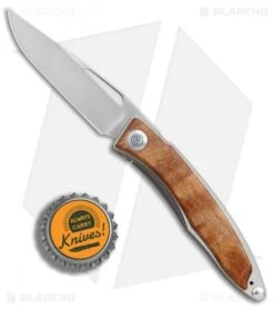 Chris Reeve Mnandi Mesquite Burl Folding Knife (2.75" Satin Plain) 2006 -Knives Store Chris Reeve Mnandi Mesquite Brul satin plain BHQ 75584 er bottlecap