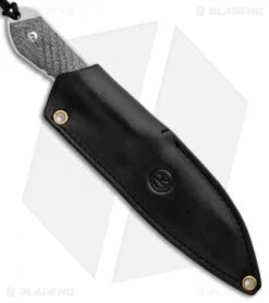 Chris Reeve Nyala Insingo Fixed Blade Knife Black Micarta (3.75" Stonewash) -Knives Store Chris Reeve Nyala Insingo Black Micarta SW BHQ 88591 er sheath