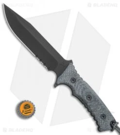 Chris Reeve Knives Pacific Fixed Blade Black Canvas Micarta (6.3" Blk PVD Serr) 9 Chris Reeve Knives Pacific Fixed Blade Black Canvas Micarta (6.3" Blk PVD Serr) -Knives Store Chris Reeve Pacific black canvas micarta blk pvd serr BHQ 67723 er bottlecap