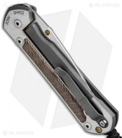 Chris Reeve Large Sebenza 21 Knife W/ Striped Platan Inlays (3.6" Satin) -Knives Store Chris Reeve Sebenza 21 Large Striped Platan L21 1234 BHQ 80788 jr side